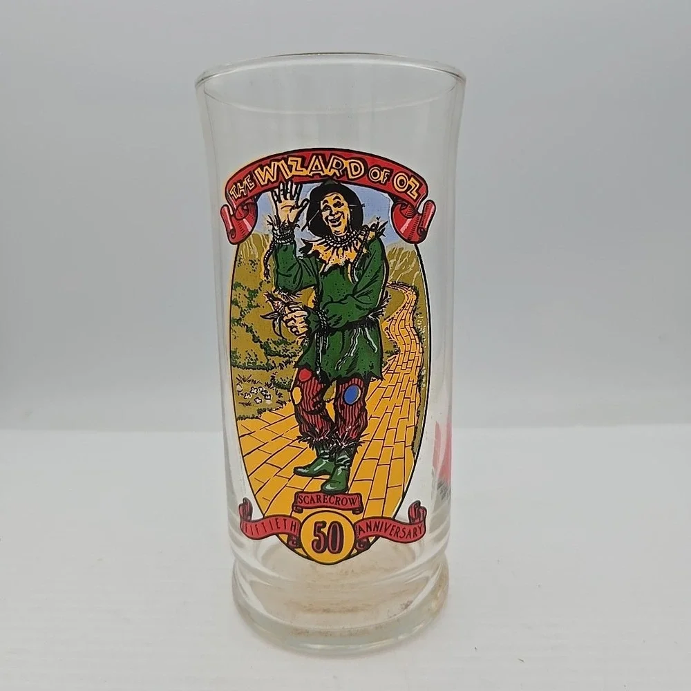 Vintage 50th Anniversary Coca-Cola 1989 Wizard Of Oz Scarecrow Drinking Glass